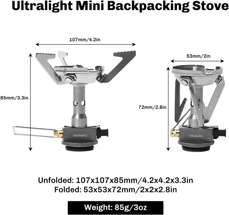 Fire-Maple Backpacking and Camping Stove Series | Outdoor Propane Camp Cooking Gear | Portable Pot/Jet Burner | Ideal for Hiking, Trekking, Fishing, Hunting Trips and Emergency Use (Greenpeak) - Image 2